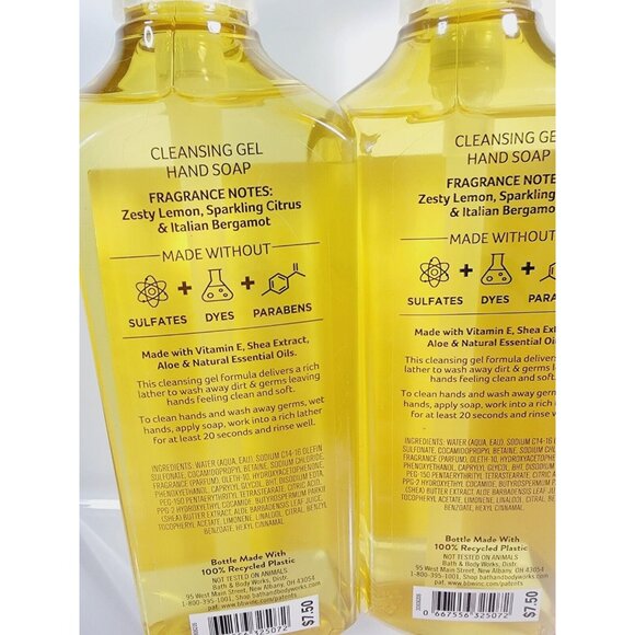 2 KITCHEN LEMON Bath & Body Works Gentle GEL Hand Soap 8 oz New - Picture 8 of 8